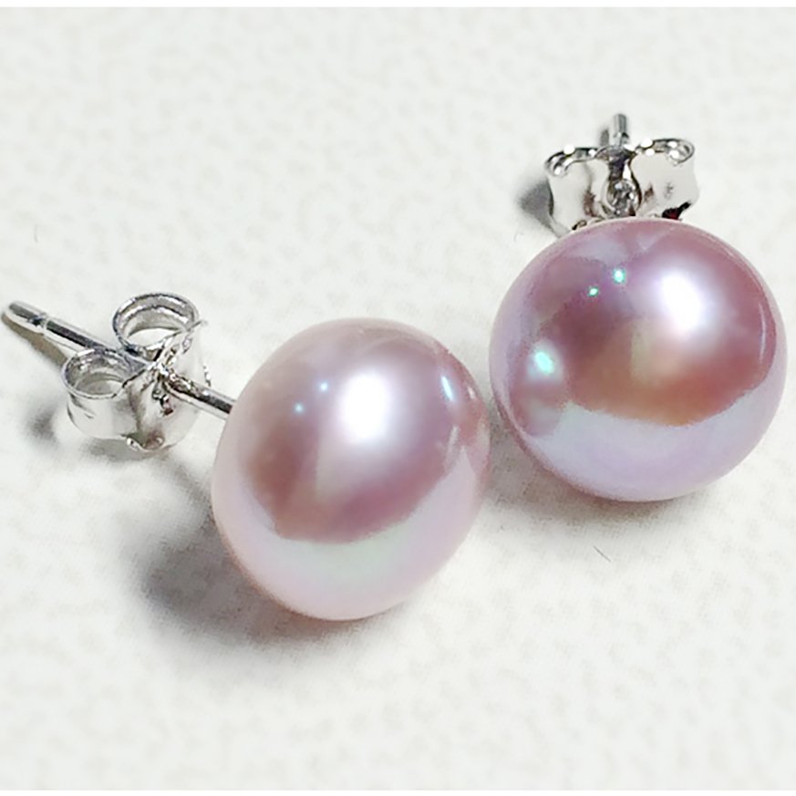 BaroqueOnly 100% Genuine Freshwater Pearl white pink purple blue Silver Stud Earrings Fashion Jewelry for Women Super Deal - Image 4