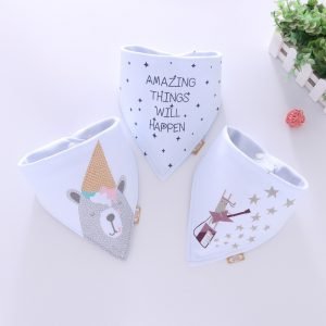 Cotton Bandana Bibs Baby Babador Feeding Smock Infant Burp Cloths Cartoon Saliva Towel Baby Eating Accessory Soft Baby Stuff