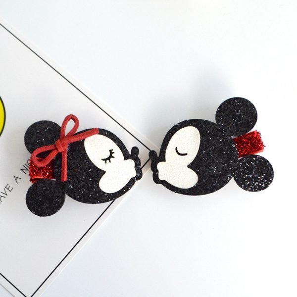 Cute children Hairpin Handmade Cartoon Minnie Mouse Ear Bowknot Wings stars hair clips Accessories kids girls Barrettes headwear - Image 2