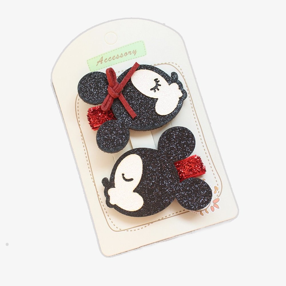 Cute children Hairpin Handmade Cartoon Minnie Mouse Ear Bowknot Wings stars hair clips Accessories kids girls Barrettes headwear - Image 3
