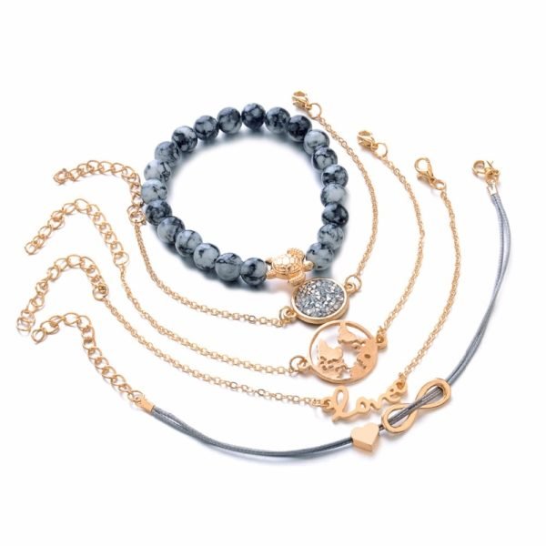 DIEZI Bohemian  Turtle Charm Bracelets Bangles For Women Fashion Gold Color Strand Bracelets Sets Jewelry Party Gifts - Image 5