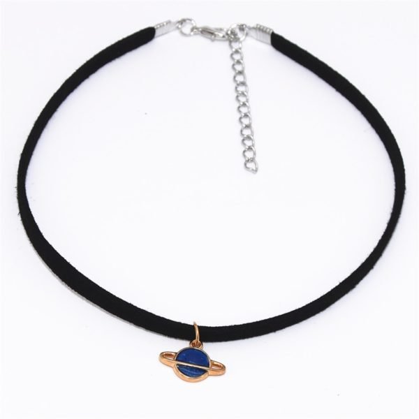 Fashion Maxi Torques Black Velvet Leather Geometric Circle Planet Pendants False Collar Chokers Necklace Women Jewelry 2018 Gift - Image 4