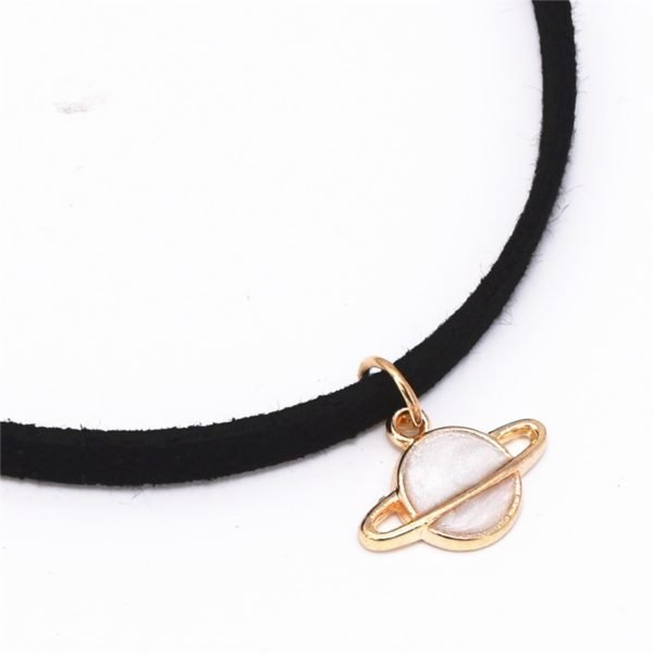 Fashion Maxi Torques Black Velvet Leather Geometric Circle Planet Pendants False Collar Chokers Necklace Women Jewelry 2018 Gift - Image 5