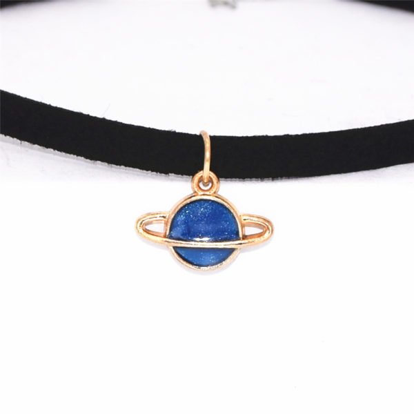 Fashion Maxi Torques Black Velvet Leather Geometric Circle Planet Pendants False Collar Chokers Necklace Women Jewelry 2018 Gift - Image 6
