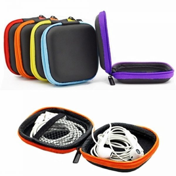 Fashion Mini Zipper Earphone Headphone SD Card Bag Storage Box Key Wallet Travel Accessories Packing Organizers