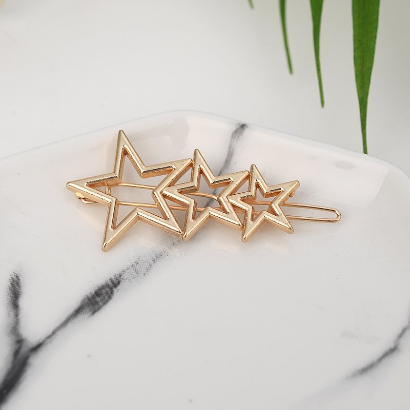 Fashion Woman Hair Accessories Triangle Hair Clip Pin Metal Geometric Alloy Hairband Moon Circle Hairgrip Barrette Girls Holder - Image 5