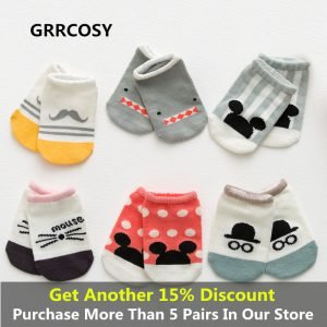 GRRCOSY Baby Toddler Socks Infant Anti-slip novelty socks Cartoon animal Newborn Cotton Baby socks floor socks Boy Girls Cute