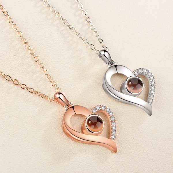 HOT 2018 Projection 100 Languages I Love You Necklace For Women Love Memory Wedding Pendant Necklace Choker Gift for Lover - Image 3