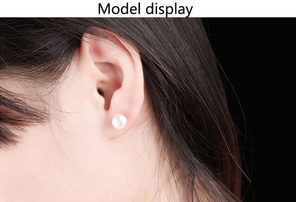 Hot Sale 3 Color 6-9mm 100% 925 Silver Natural Pearl Earrings Classic Fashion Pearl Earrings Jewelry For Women - Image 2