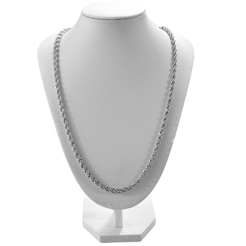 Hot sale Retail Wholesale silver Necklace Women Man necklace 2mm16,18,20,22,24 inch Twist Rope Chain jewelry accesory 925 stamp - Image 6