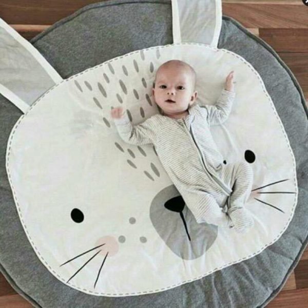 INS Baby Infant Play Mats Kids Crawling Carpet Floor Rug Baby Bedding Rabbit Blanket Cotton Game Pad Children Room Decor 90CM - Image 3