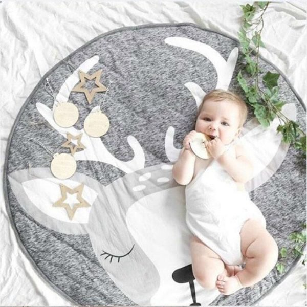 INS Baby Infant Play Mats Kids Crawling Carpet Floor Rug Baby Bedding Rabbit Blanket Cotton Game Pad Children Room Decor 90CM - Image 5