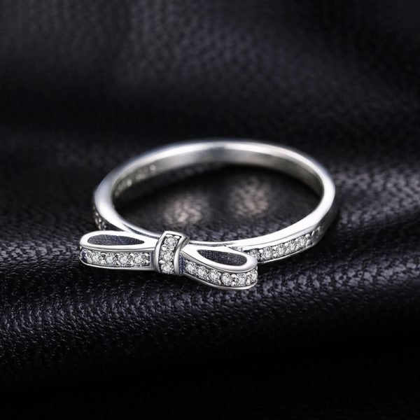 Jewelrypalace Cubic Zirconia Bow Knot Stackable Ring Authentic 925 Sterling Silver Rings For Women Fine Jewelry Gift Hot Sale - Image 2
