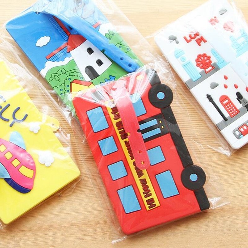 Kawaii Stitch Doraemon Suitcase Luggage Tag Cartoon ID Address Holder Baggage Label Silica Ge Identifier Travel Accessories - Image 5
