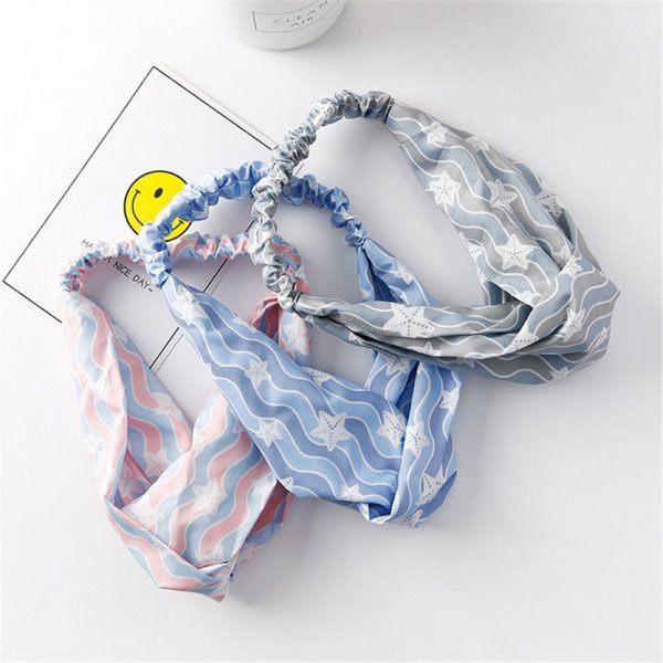 Korean Style Summer Lovely Hairband Women Hair Accessories Turban Twist Cross Headwrap Girl Floral Elastic Knotted Headwear - Image 6