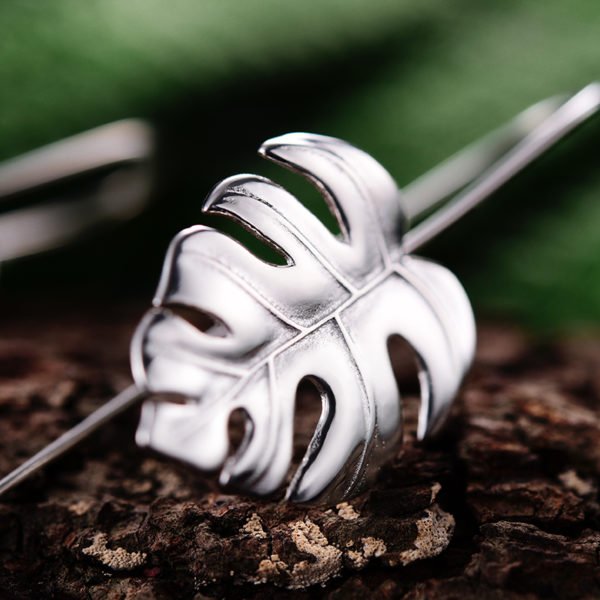Lotus Fun Real 925 Sterling Silver Handmade Fine Jewelry Creative Monstera Leaves Design Dangle Earrings for Women Bijoux - Image 3