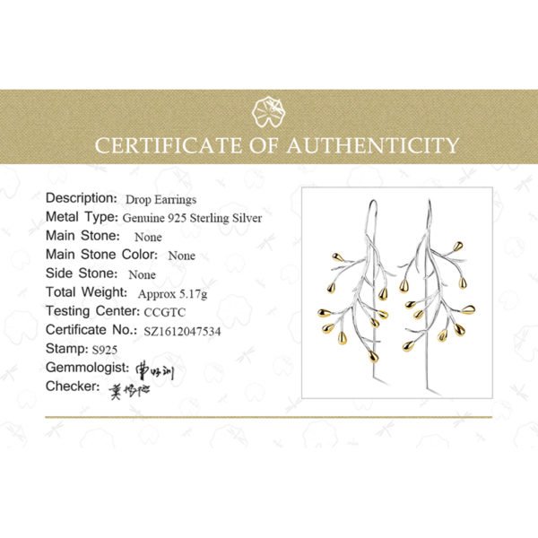 Lotus Fun Real 925 Sterling Silver Natural Creative Handmade Fine Jewelry Statement Tree Fashion Drop Earrings for Women Brincos - Image 6