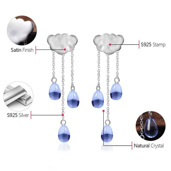 Lotus Fun Real 925 Sterling Silver Natural Handmade Fine Jewelry Ethnic Cloud Long Tassel Dangle Earrings for Women Brincos - Image 5