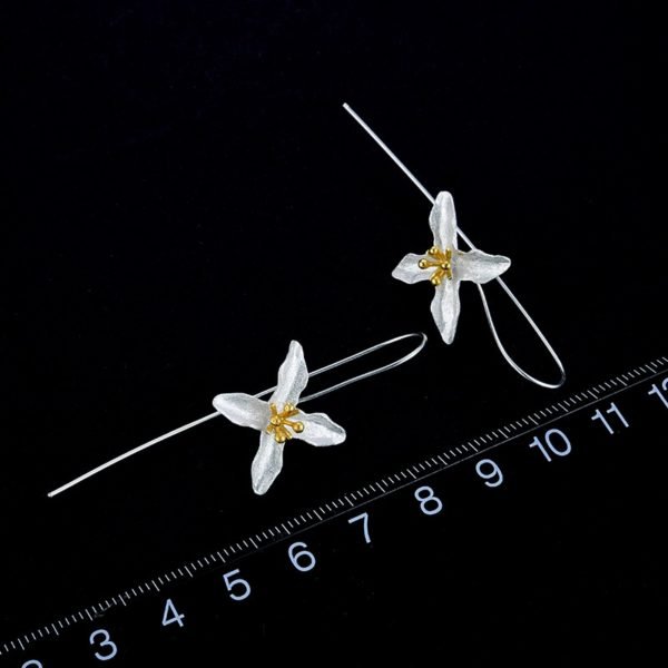 Lotus Fun Real 925 Sterling Silver Natural Handmade Fine Jewelry Vintage Poetic Clover Fashion Drop Earrings for Women Brincos - Image 3