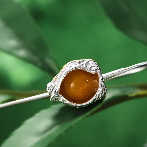 Lotus Fun Real 925 Sterling Silver Natural Stone Handmade Fine Jewelry Creative Design Physalis Fruits Dangle Earrings for Women - Image 4