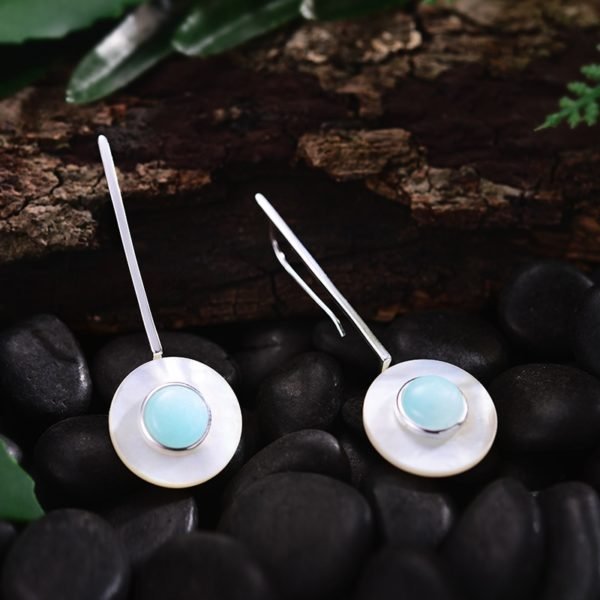 Lotus Fun Real 925 Sterling Silver Valentine's Day Gift You Are My Planet Creative Design Handmade Fine Jewelry Drop Earrings - Image 2