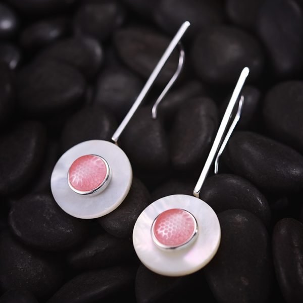 Lotus Fun Real 925 Sterling Silver Valentine's Day Gift You Are My Planet Creative Design Handmade Fine Jewelry Drop Earrings - Image 3