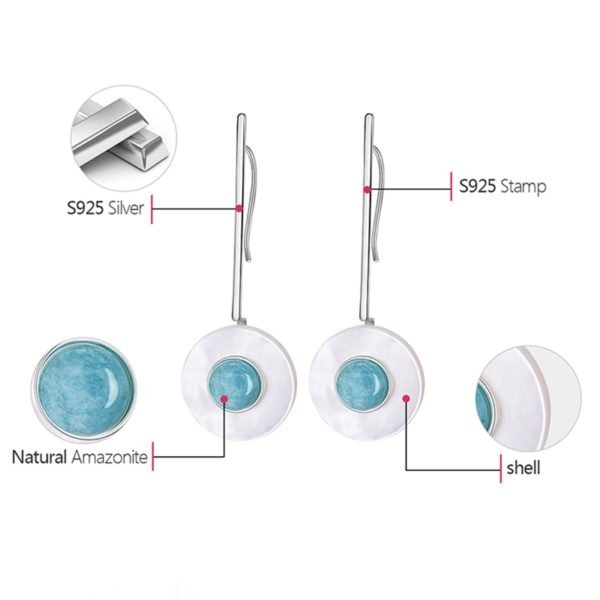 Lotus Fun Real 925 Sterling Silver Valentine's Day Gift You Are My Planet Creative Design Handmade Fine Jewelry Drop Earrings - Image 6