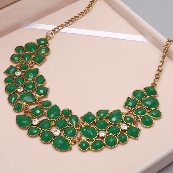 MINHIN New Popular 8 Colors Multicolor Big Pendant Clavicle Chain Necklace Women's Delicate Banquet Jewelry - Image 4