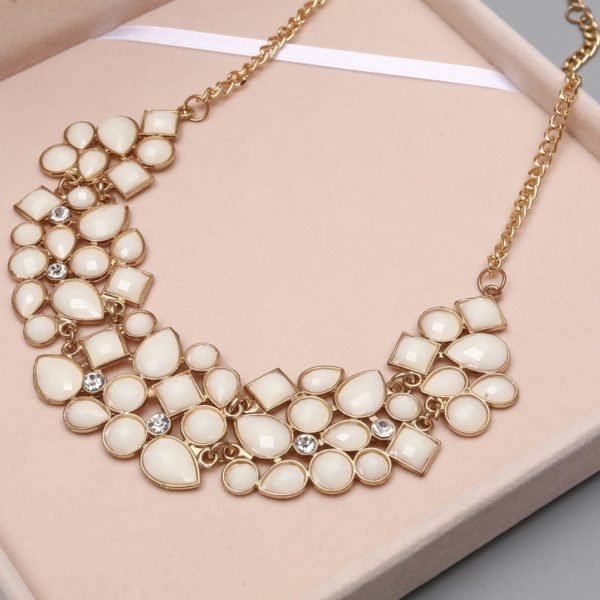 MINHIN New Popular 8 Colors Multicolor Big Pendant Clavicle Chain Necklace Women's Delicate Banquet Jewelry - Image 5