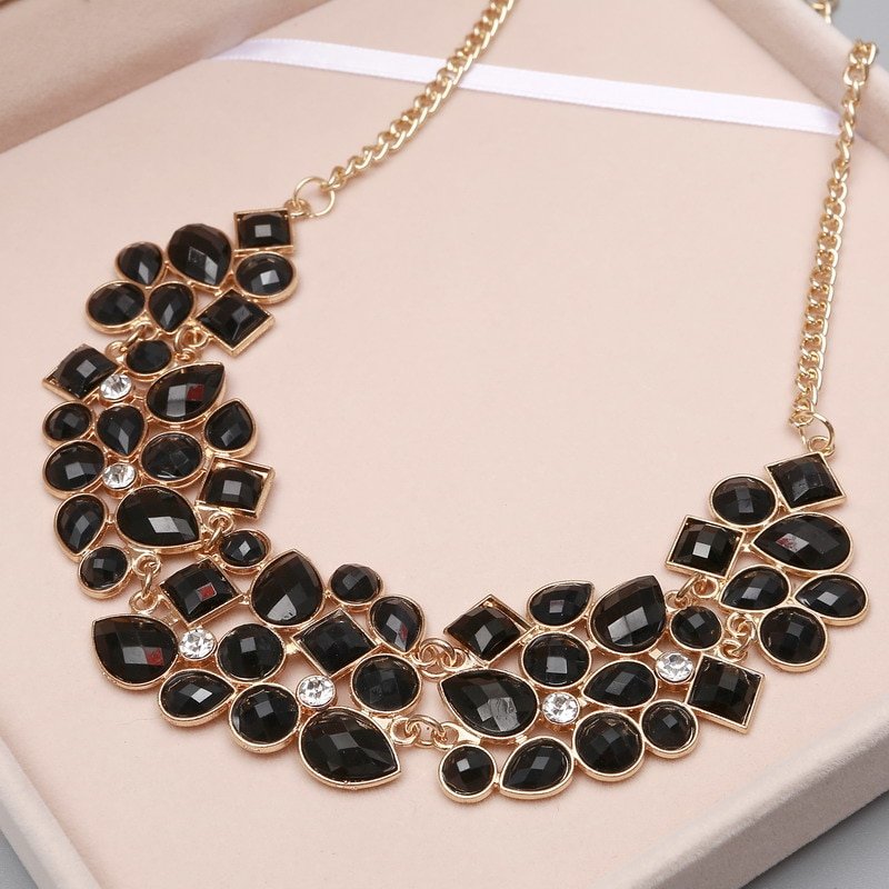 MINHIN New Popular 8 Colors Multicolor Big Pendant Clavicle Chain Necklace Women's Delicate Banquet Jewelry - Image 6
