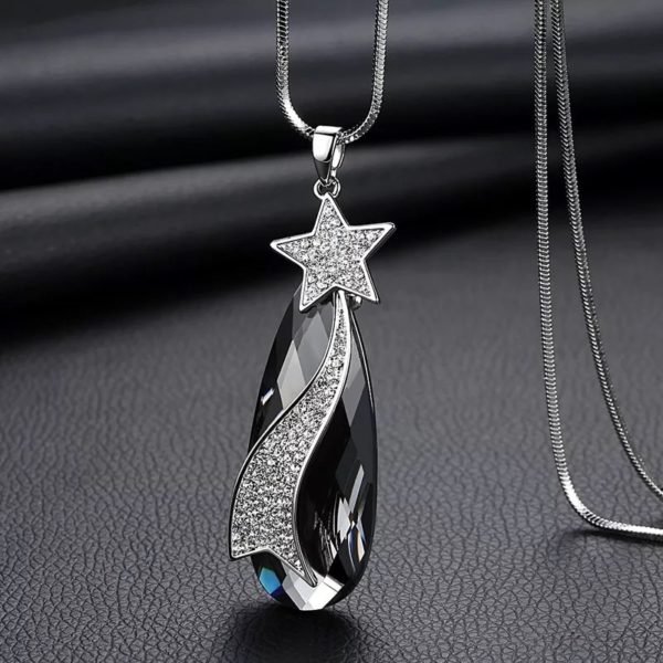 Meyfflin Long Necklaces & Pendants for Women Collier Femme Geometric Statement Colar Maxi Fashion Crystal Jewelry Bijoux 2019 - Image 4