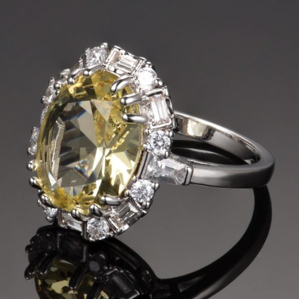 Nasiya Created Citrine Gemstone Rings For Women Real 925 Sterling Silver Jewelry Ring Wedding Anniversary Paty Gift Wholesale - Image 2
