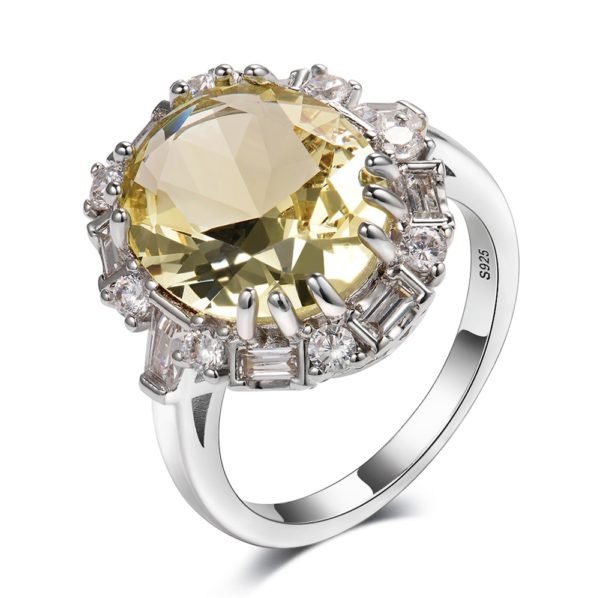 Nasiya Created Citrine Gemstone Rings For Women Real 925 Sterling Silver Jewelry Ring Wedding Anniversary Paty Gift Wholesale - Image 5