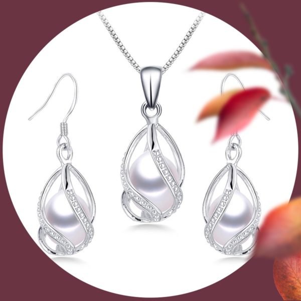 Natural Freshwater Pearl Drop Earrings For Women Elegant 925 Sterling Silver Anti allergy Earrings DIY Cage Jewelry 2019 Lindo - Image 6