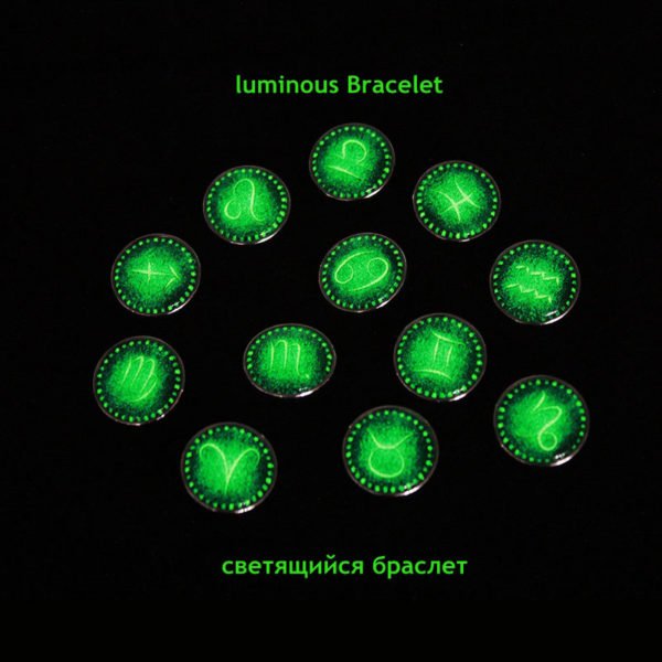 New 12 Constellation Luminous Bracelet Men Leather Bracelet Charm Bracelets for Men Boys Women Girl Jewelry Accessories Gifts - Image 5