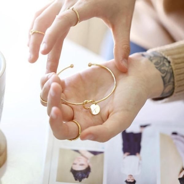 New Fashion Hot Rose Gold/Silver Alloy Letter Bracelet Snake Chain Charm Bracelet Female Personality Jewelry - Image 6