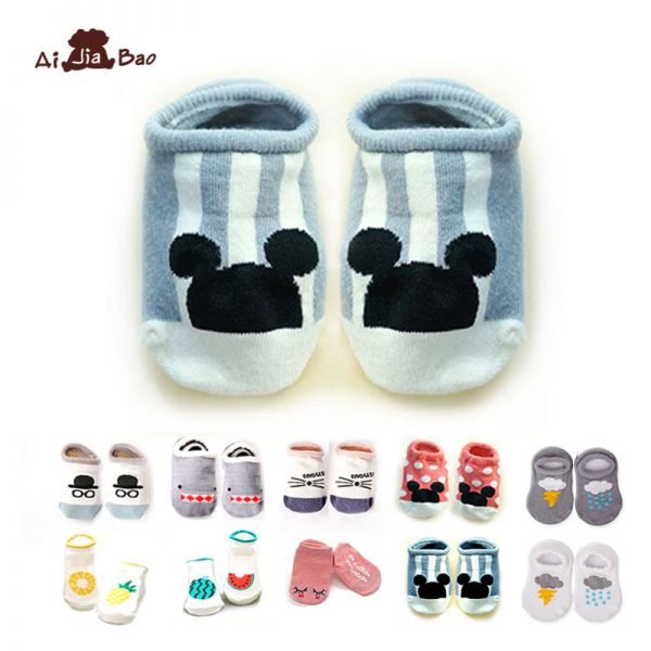 Newborn Cotton  infant Anti-slip socks Baby socks floor socks Boys Girls Cute Cartoon animal Baby Toddler Socks