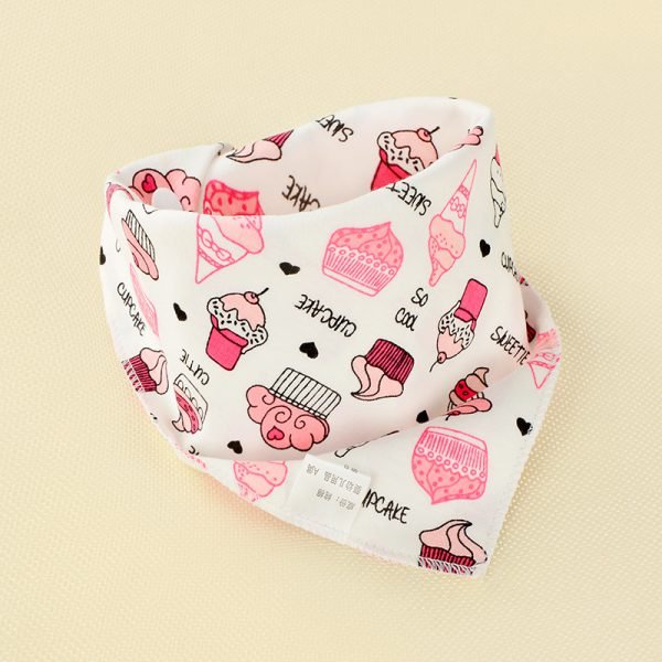 Oklady Baby Bibs Triangle Double Cotton Bibs Cartoon Print Saliva Towel Baby Boys Girls Feeding Apron Cotton Bandana Bibs - Image 4