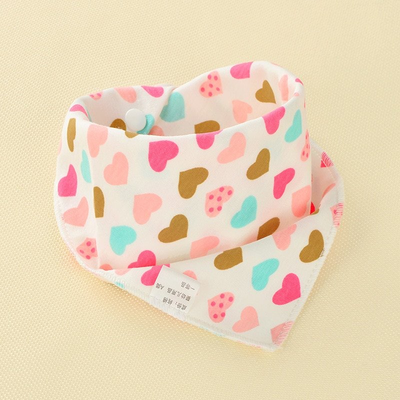 Oklady Baby Bibs Triangle Double Cotton Bibs Cartoon Print Saliva Towel Baby Boys Girls Feeding Apron Cotton Bandana Bibs - Image 6