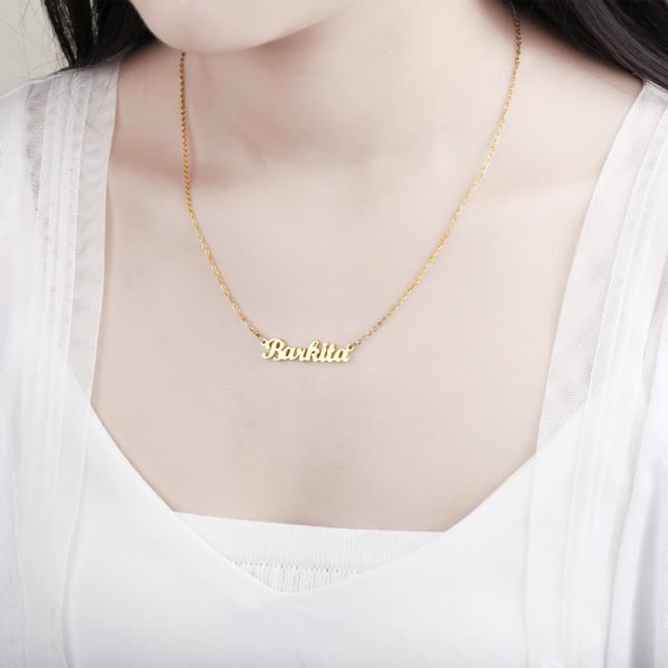 Qitian Name Necklace Gold Color Stainless Steel Personalized Custom Necklaces,Custom Name Necklace, Personalized Name Pendant - Image 2