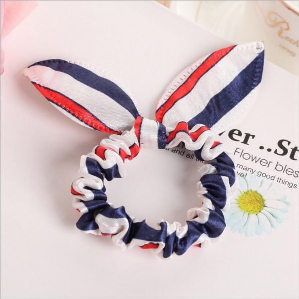 Rabbit Ears Hair Band Children Kids Hair Accessories Scrunchies Elastic Hair Band For Women Girl Rubber Band Polka Dot Hair Rope - Image 3