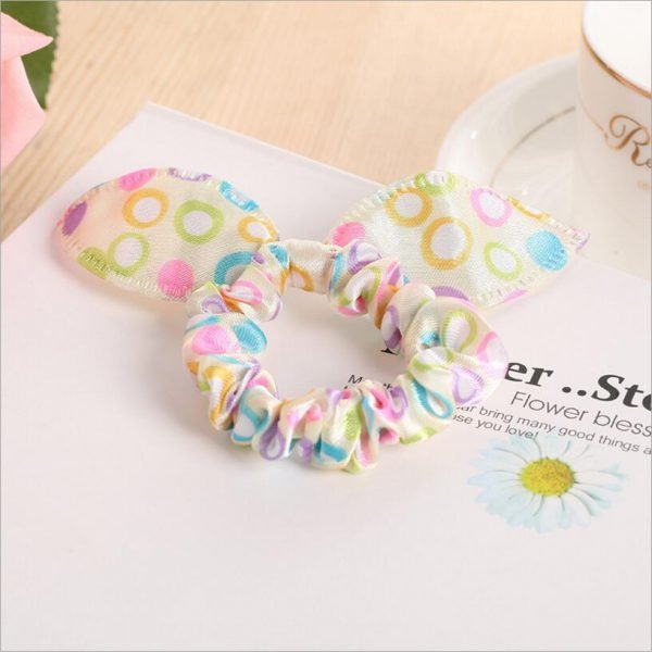 Rabbit Ears Hair Band Children Kids Hair Accessories Scrunchies Elastic Hair Band For Women Girl Rubber Band Polka Dot Hair Rope - Image 5