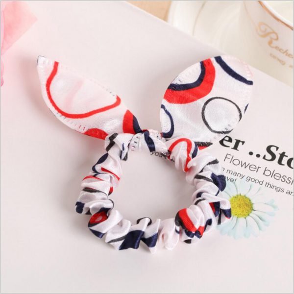 Rabbit Ears Hair Band Children Kids Hair Accessories Scrunchies Elastic Hair Band For Women Girl Rubber Band Polka Dot Hair Rope - Image 6