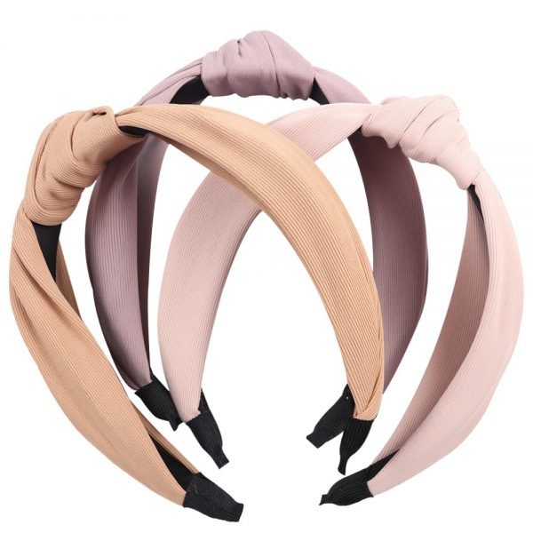 Solid Soft Knotted Flamingo Headband Hairband For Women Lady Bow Hair Hoop Hair Accessories Headwear - Image 6