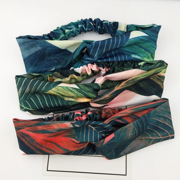 Summer Bohemian Style Hairbands Print Headbands For Women Retro Cross Knot Turban Bandage Bandanas Women Hair Accessories - Image 4