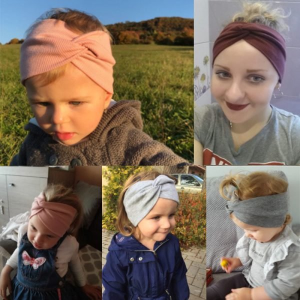 Summer Solid Color Baby Headband Girls Twisted Knotted Nylon Elastic Hair Band Hair Accessories Haarband Baby Girl Headbands - Image 3