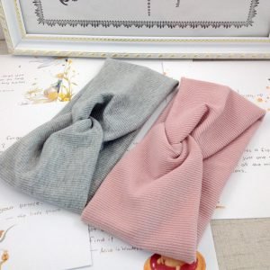 Summer Solid Color Baby Headband Girls Twisted Knotted Nylon Elastic Hair Band Hair Accessories Haarband Baby Girl Headbands