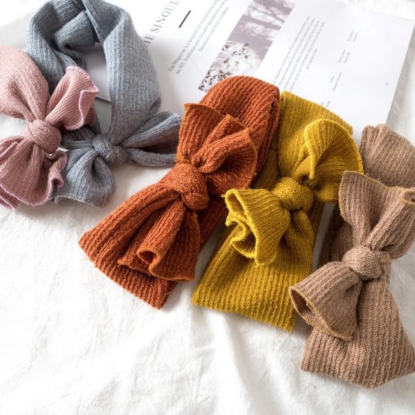 Summer Solid Color Baby Headband Girls Twisted Knotted Nylon Elastic Hair Band Hair Accessories Haarband Baby Girl Headbands - Image 5