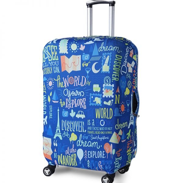 TRIPNUO Thicker Blue City Luggage Cover Travel Suitcase Protective Cover for Trunk Case Apply to 19''-32'' Suitcase Cover - Image 4