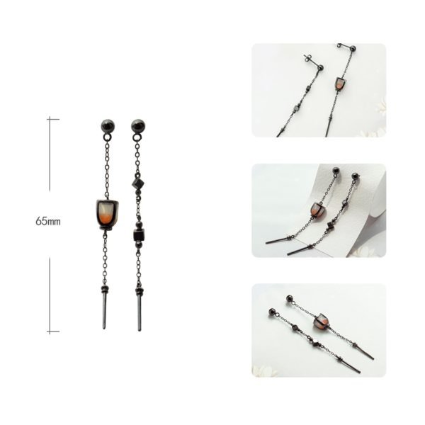 Thaya Vintage Long Pendant Earrings Dropping Sky Lantern Handmade s925 sterling Silver Studs For Women Female Elegant Jewelry - Image 3